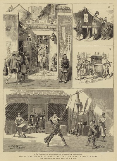 在锡兰，第十八，广州环游世界游艇 作者 Charles Edwin Fripp